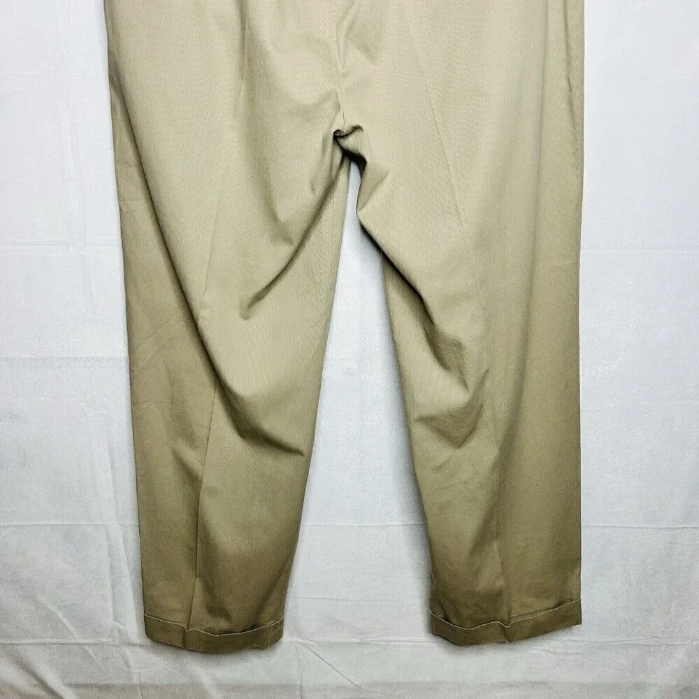 Polo Ralph Lauren Thin Corduroy Pleated Pants Men's Size 38x30 Tan Cuffed